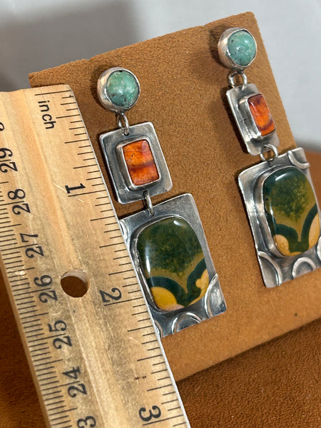 Three Tier Sunset Earrings by Victoria Maase Stoll