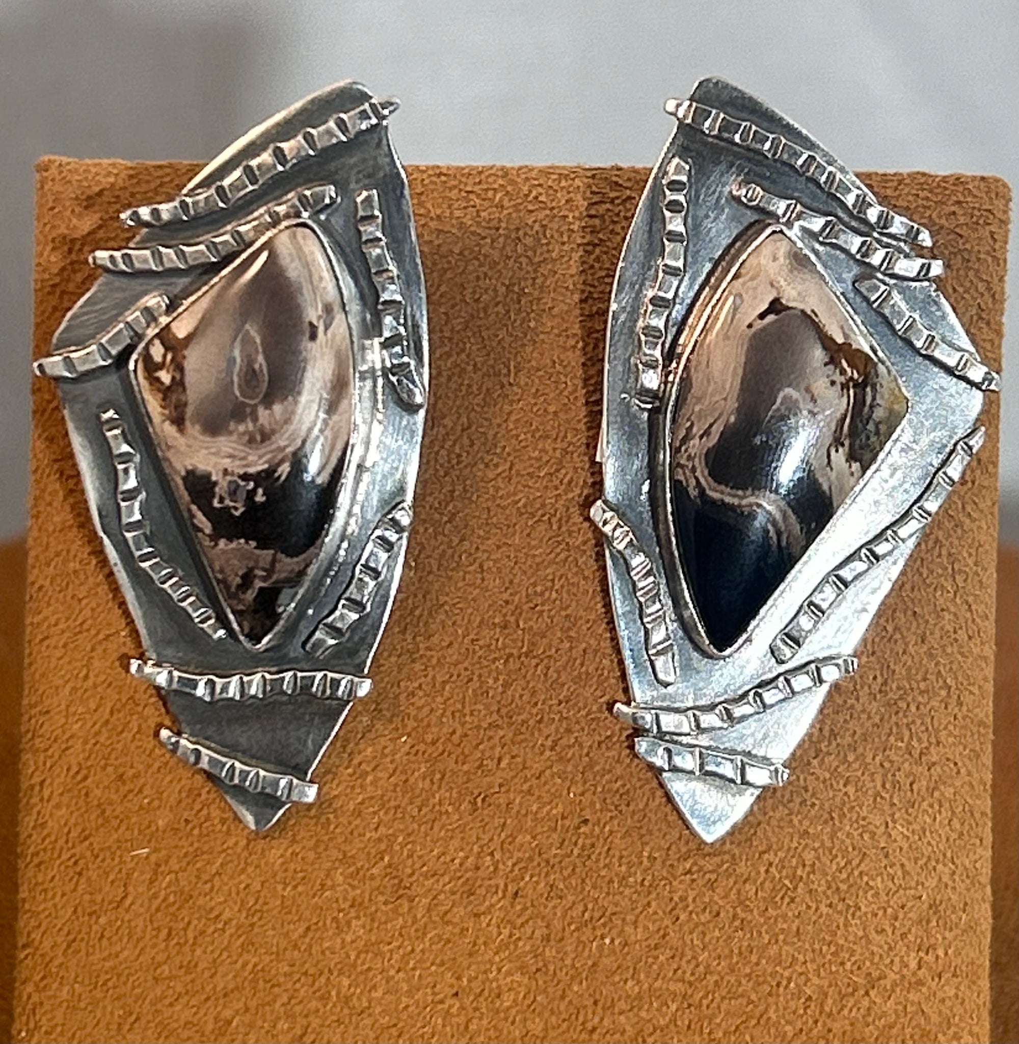 Fossililzed Palm Root Earrings by Victoria Maase Stoll