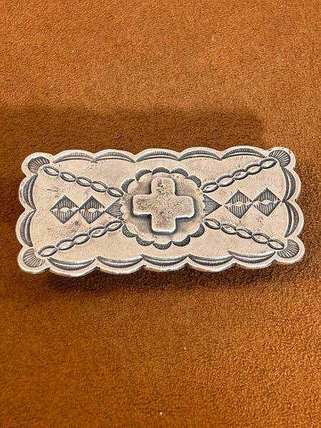 Scallop Circled Cross Money Clip by Don Lucas