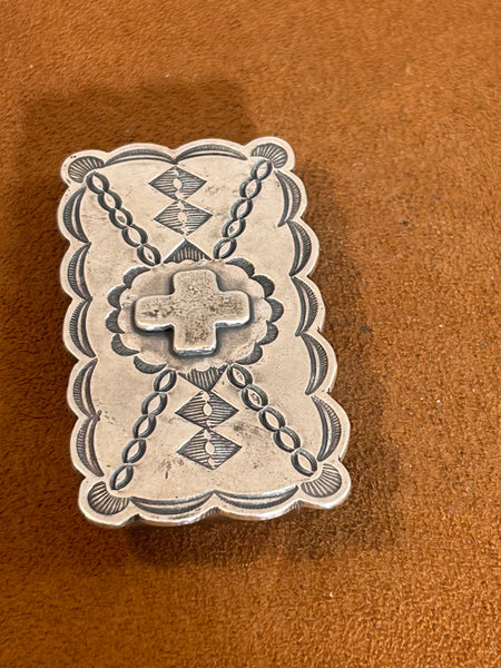 Scallop Circled Cross Money Clip by Don Lucas