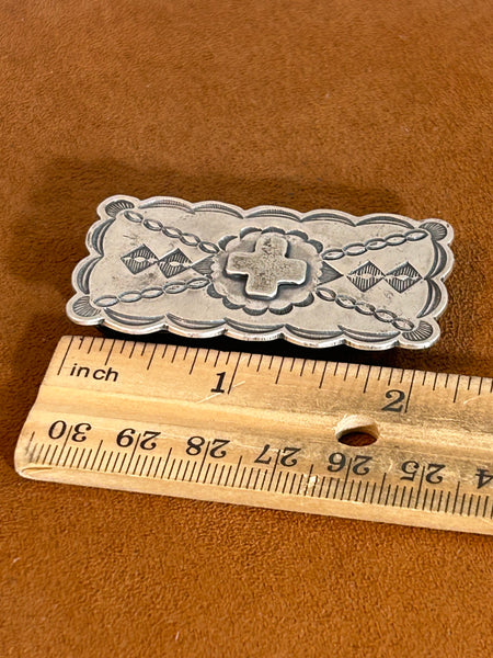 Scallop Circled Cross Money Clip by Don Lucas