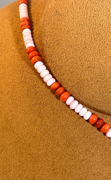 Pink and Red Bolo Heart Necklace by Don Lucas