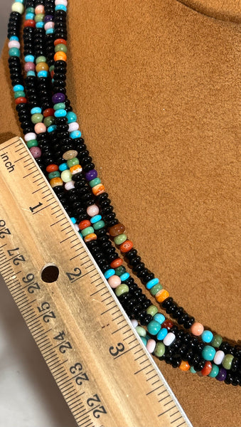 Onyx and Multi Stone Necklace by Don Lucas