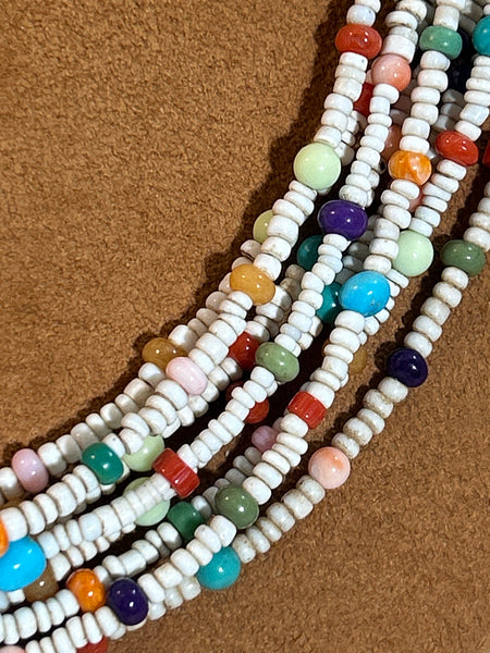 Eight Strand Heishi Bead Necklace by Don Lucas