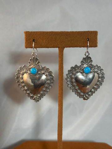 Large Heart with Turquoise by Gregory Segura
