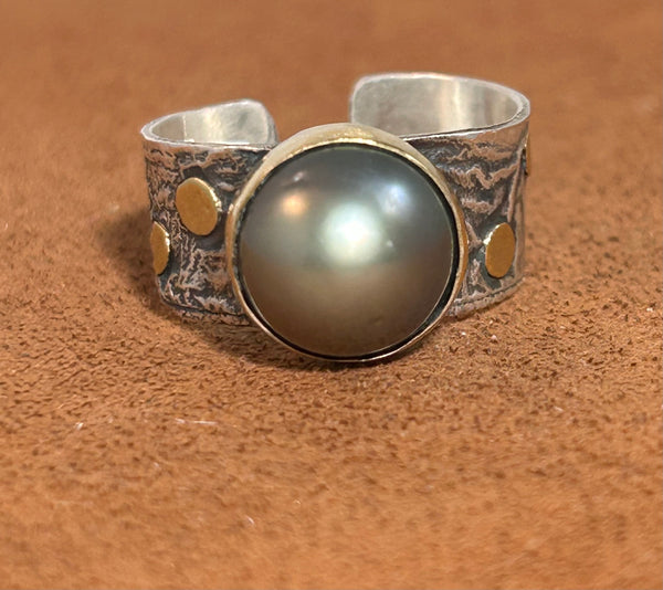 Tahitian Pearl Adjustable Ring by Victoria Maase Stoll