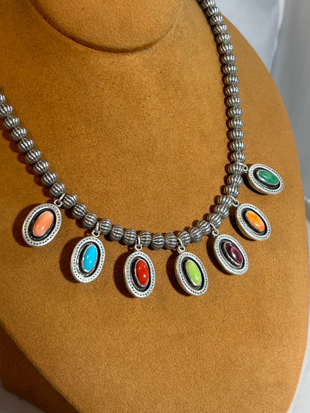 Reversible Multi-Stone Drop Necklace by Don Lucas
