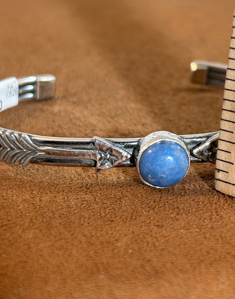 Denim Lapis Stone Arrow Cuff by First American Traders
