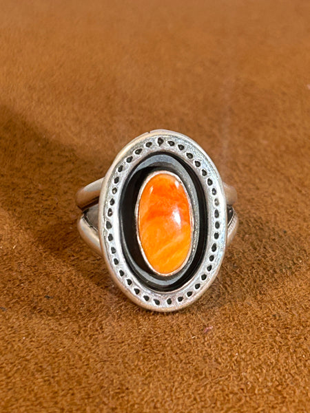 Oval Spiny Oyster Ring by Don Lucas