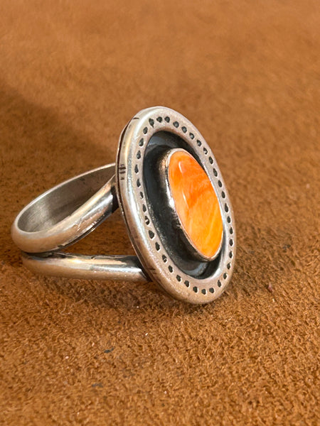 Oval Spiny Oyster Ring by Don Lucas