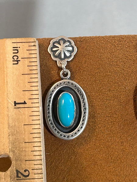 Sleeping Beauty Turquoise Earrings by Don Lucas