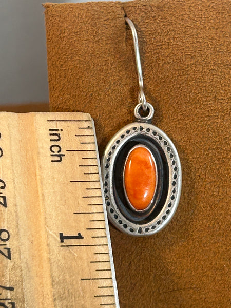 Spiny Oyster Oval Earrings by Don Lucas