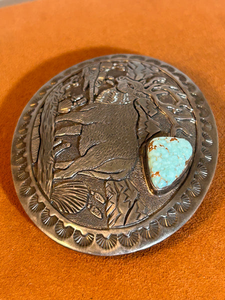 Elk Buckle by Fred Charley