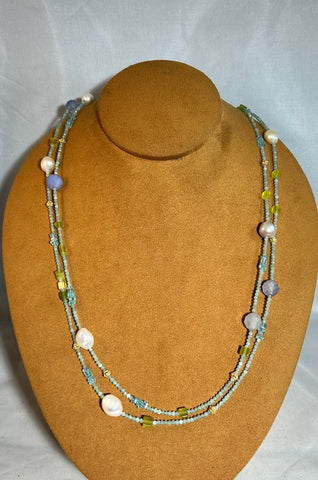 50” Hemitite Beaded Necklace by Victoria Maase Stoll (Copy)