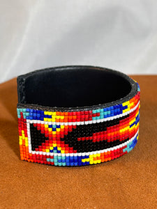 Rainbow with Black Beaded Cuff by Pamela Chappell