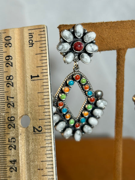 How lite and Multi-Stone Earrings by Don Lucas