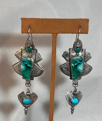 Chrysocolla Earrings by Teresa Archibeque (Copy)