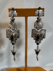 Hematite Earrings by Teresa Archibeque