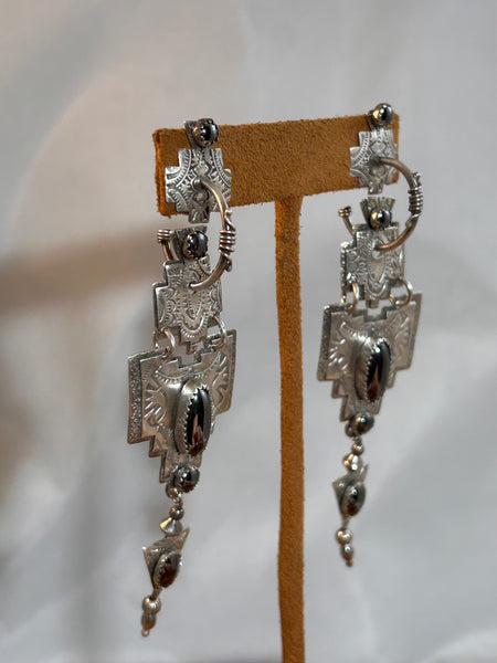 Hematite Earrings by Teresa Archibeque