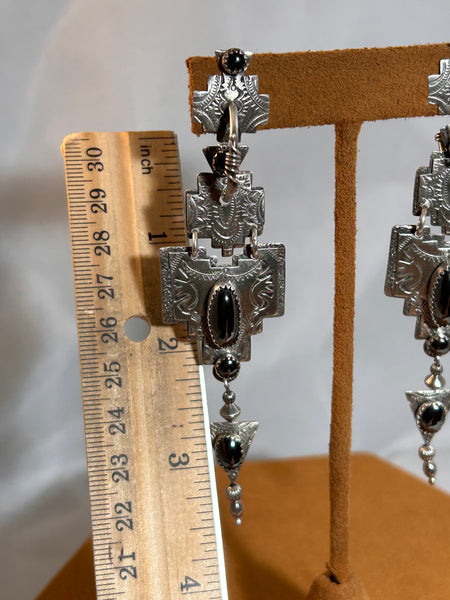 Hematite Earrings by Teresa Archibeque