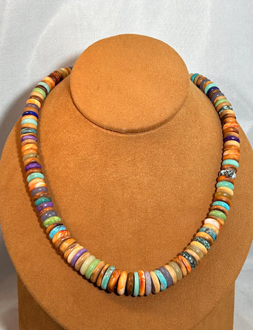 Fossilized Walrus Bone Fiesta Necklace by Bruce Eckhardt