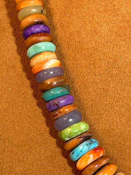 Fossilized Walrus Bone Fiesta Necklace by Bruce Eckhardt