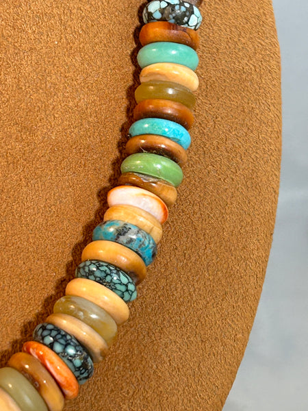 Fossilized Walrus Bone Fiesta Necklace by Bruce Eckhardt