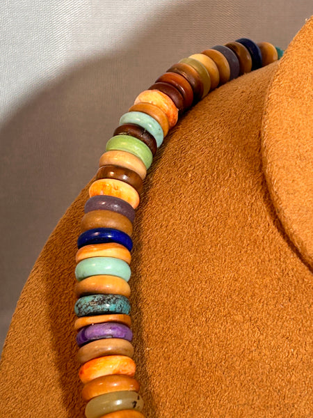 Fossilized Walrus Bone Fiesta Necklace by Bruce Eckhardt