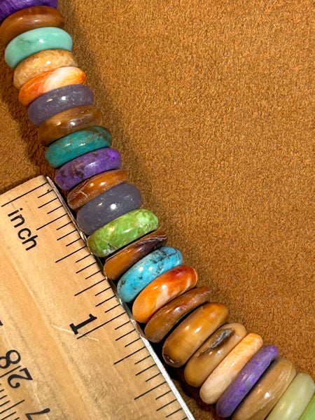 Fossilized Walrus Bone Fiesta Necklace by Bruce Eckhardt
