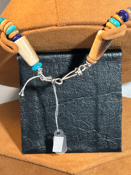 Fossilized Walrus Bone Fiesta Necklace by Bruce Eckhardt