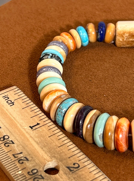 Fossilized Walrus Bone Fiesta Bracelet by Bruce Eckhardt (Copy)