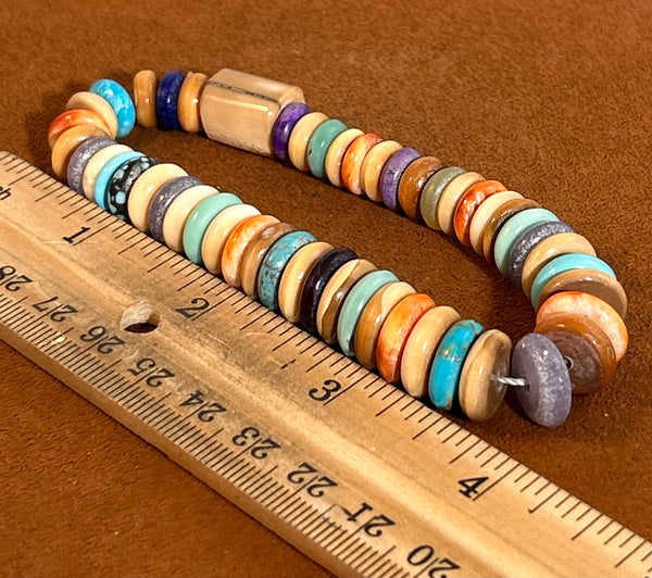 Fossilized Walrus Bone Fiesta Bracelet by Bruce Eckhardt (Copy)