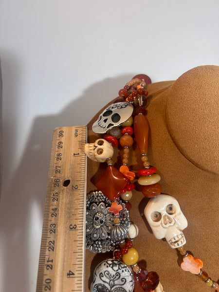 Dia de Los Muertos Fiesta Necklace by Kim Yubeta