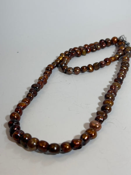 Bronze Freshwater Pearls by Gloria Sawin and John Hull