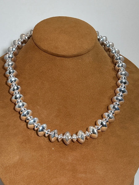 21 1/2" Navajo Saucer Bead Necklace by Haley Olen Yazzie