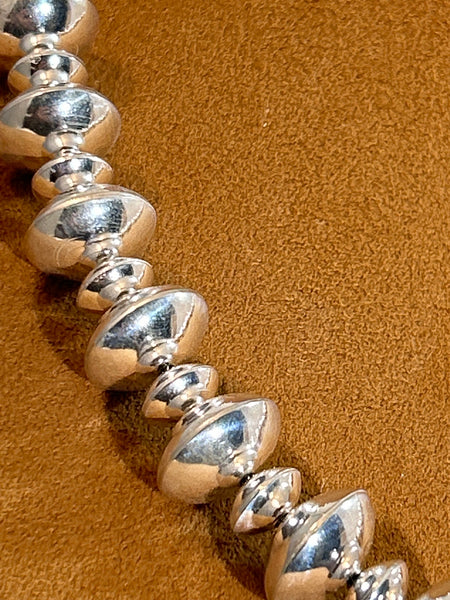 21 1/2" Navajo Saucer Bead Necklace by Haley Olen Yazzie