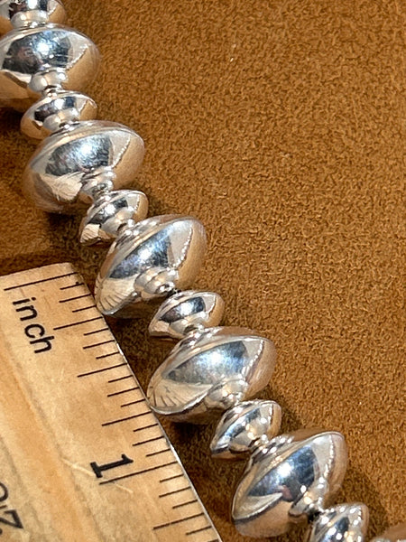 21 1/2" Navajo Saucer Bead Necklace by Haley Olen Yazzie