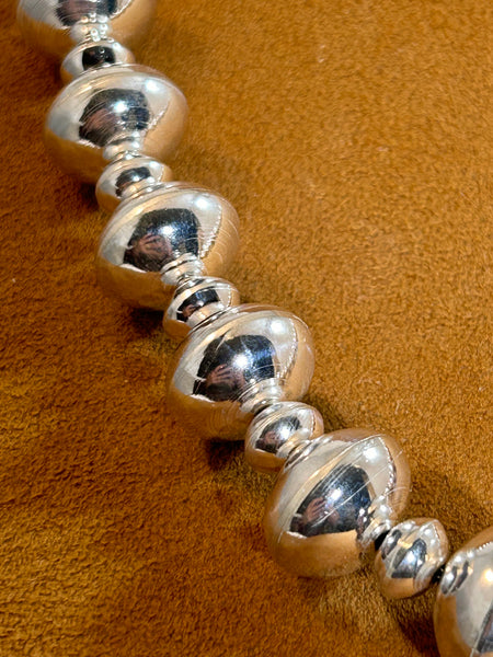 Alternating 20" Navajo Round Bead Necklace by Haley Olen Yazzie
