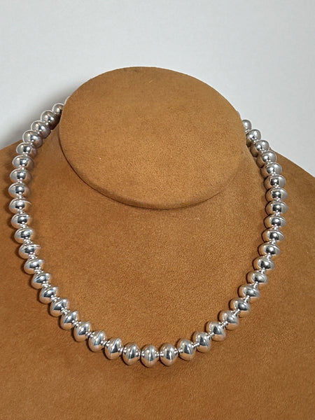 15" Navajo Saucer Bead Necklace by Haley Olen Yazzie