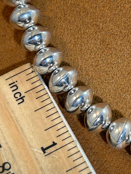 15" Navajo Saucer Bead Necklace by Haley Olen Yazzie