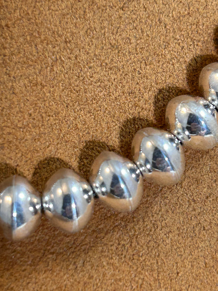 15" Navajo Saucer Bead Necklace by Haley Olen Yazzie