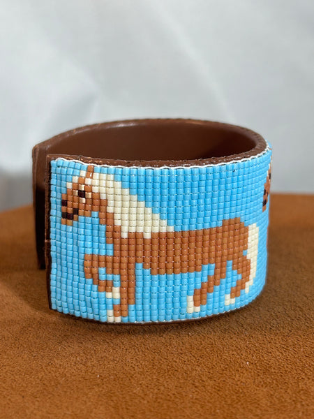 Beaded Horse Cuff by Pamela Chappell