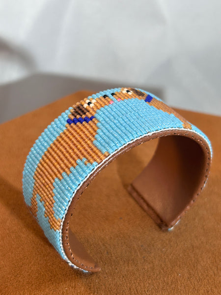 Beaded Dog Cuff by Pamela Chappell