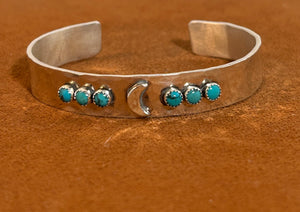 Turquoise Moon Cuff by Richard Schmidt