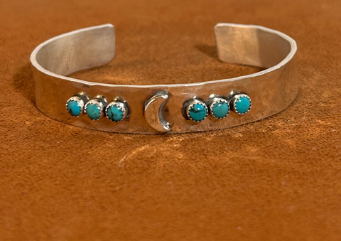 Turquoise Moon Cuff by Richard Schmidt