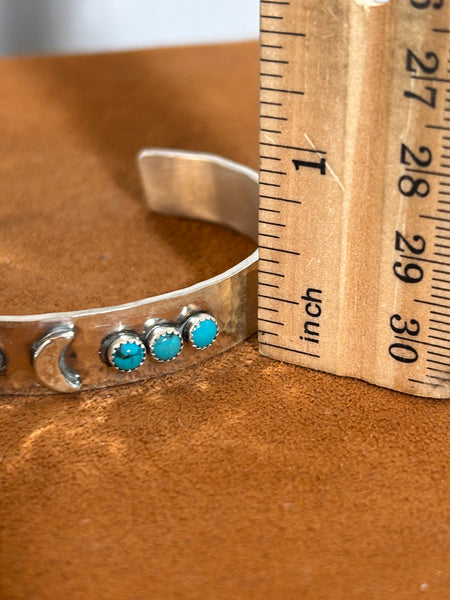 Turquoise Moon Cuff by Richard Schmidt