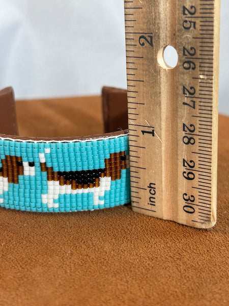 Beaded Basset Hound Cuff by Pamela Chappell