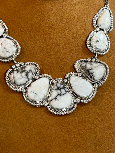 Fancy White Buffalo Necklace by Dolias Draper.
