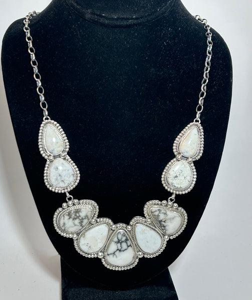 Fancy White Buffalo Necklace by Dolias Draper.