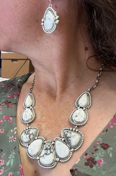 Fancy White Buffalo Necklace by Dolias Draper.